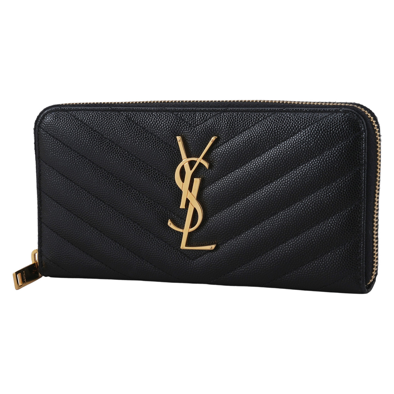 YVES SAINT LAURENT(USED)생로랑 358094 모노그램 지퍼 장지갑